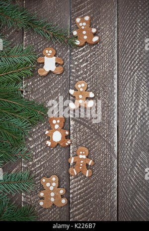 Teddy bear shape sweet gingerbreads Stock Photo