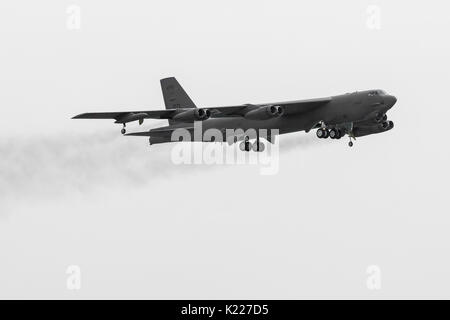 RADOM, POLAND - AUGUST 26:  B-52 Stratofortress bomber aircraft of United States Air Force during Air Show Radom 2017 on August 26, 2017 in Radom, Pol Stock Photo