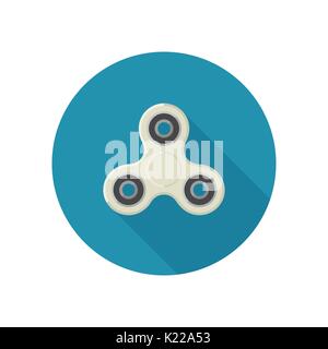 Fidget spinner in flat style Stock Vector