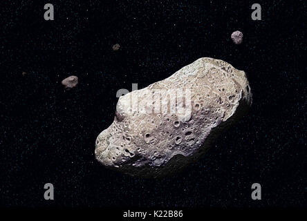 Dactyl, Moon of Asteroid Ida Stock Photo - Alamy