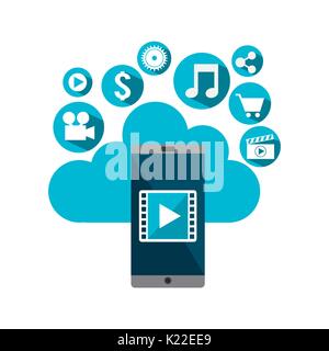 video marketing design  Stock Vector