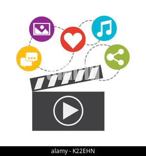 video marketing design  Stock Vector