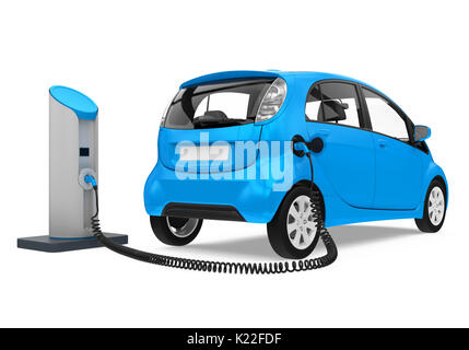 Electric Car in Charging Station Stock Photo