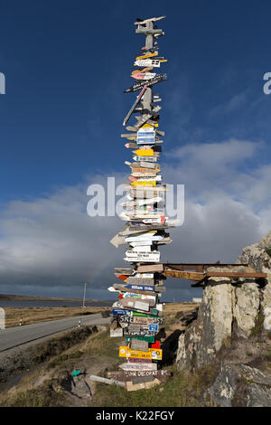 Totem Pole Stanley Falkland Islands (Malvinas) Stock Photo