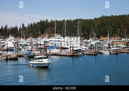 Port, Roche Harbor, San Juan Island, archipelago of San Juan Islands, State of Washington, USA, America Stock Photo