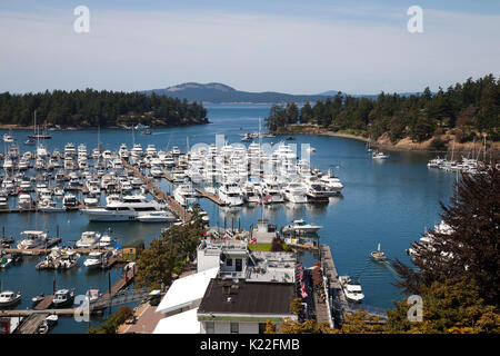 Panoramic view, Roche Harbor, San Juan Island, archipelago of San Juan Islands, State of Washington, USA, America Stock Photo