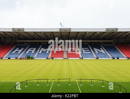 A view of the North Stand at Hampden Park. The stadium is Scotland's national football stadium. Stock Photo