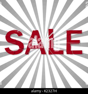 Big Sale Vector in Broken Glass Effect. Stock Vector