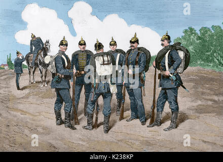 World War I (1914-1918). New German infantry uniform