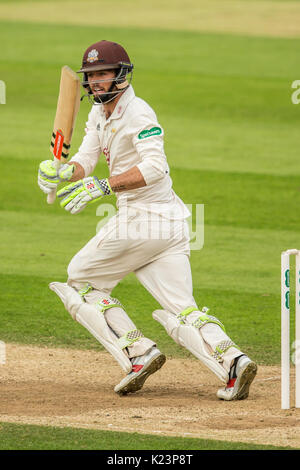 London, UK. 29th Aug, 2017. Ben Foakes batting for Surrey against Middlesex at the Oval on day two of the Specsaver County Championship match at the Oval. Credit: David Rowe/Alamy Live News Stock Photo