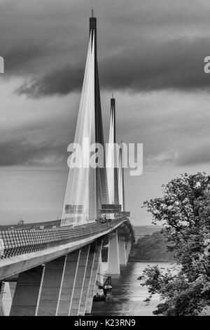 Edinburgh, Scotland, Uk. 29th Aug, 2017. The third Forth bridge opens to traffic tomorrow 30th August 2017 at Queensferry, Scotland Credit: TOM DUFFIN/Alamy Live News Stock Photo