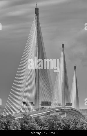 Edinburgh, Scotland, Uk. 29th Aug, 2017. The third Forth bridge opens to traffic tomorrow 30th August 2017 at Queensferry, Scotland Credit: TOM DUFFIN/Alamy Live News Stock Photo
