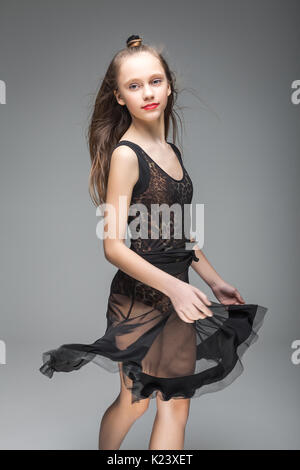 cute girl dancing Stock Photo