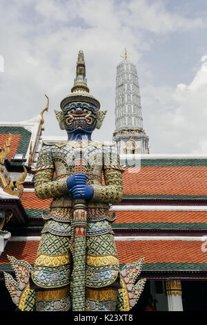 Warrior statue in Bangkok National Palace Stock Photo