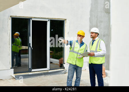 Inspector Working on Construction Site Stock Photo