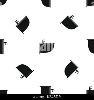 Bidet pattern seamless black Stock Vector