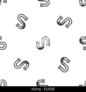 Clog in the pipe pattern seamless black Stock Vector
