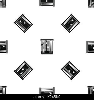 Shower cabin pattern seamless black Stock Vector