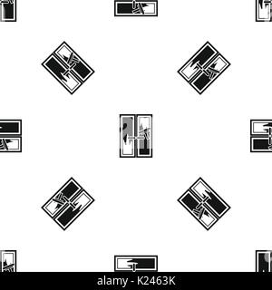 Window cleaning pattern seamless black Stock Vector
