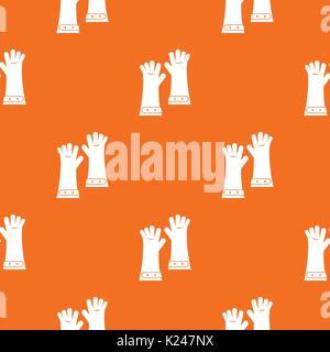 Heat resistant gloves for welding pattern seamless Stock Vector