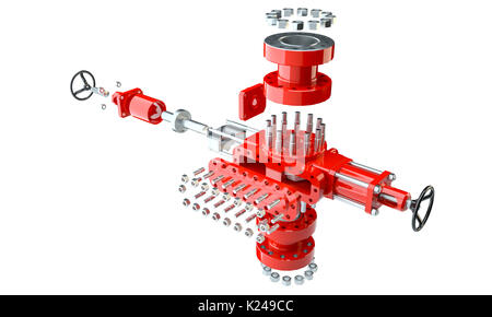 Blowout preventer in disassembled condition Stock Photo