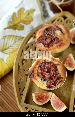 Sweet fig muffins Stock Photo - Alamy