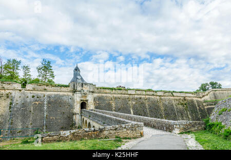 Entrance in the walls of La Citadelle de Blaye (Citadelle de Vaubon), Blaye, a commune in the Gironde department, Nouvelle-Aquitaine, southwest France Stock Photo