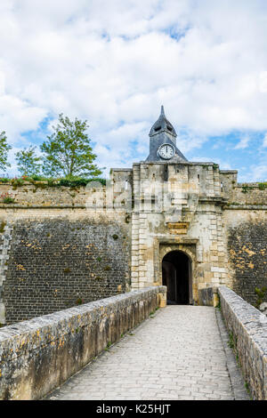 Entrance in the walls of La Citadelle de Blaye (Citadelle de Vaubon)in Blaye, a commune in the Gironde department, Nouvelle-Aquitaine, southwest Franc Stock Photo