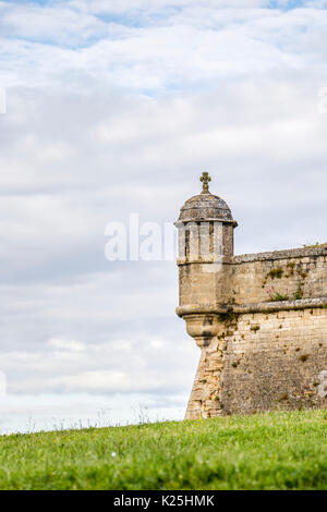 Walls and fortifications of Citadel of Blaye (Citadelle de Vauban) in Blaye, a commune in the Gironde department, Nouvelle-Aquitaine, southwest France Stock Photo