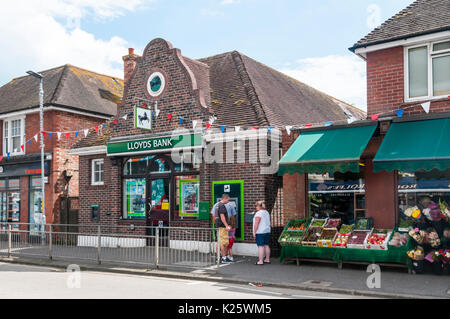 Small local branch of Lloyds Bank in New Romney High Street, Kent. Stock Photo