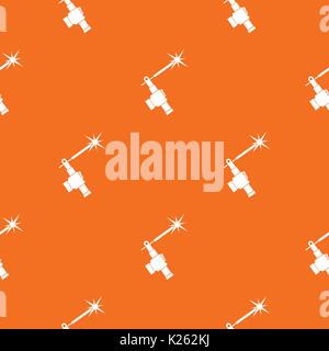 Mig welding torch in hand pattern seamless Stock Vector