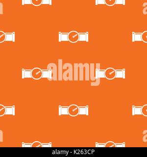 Instrument measures the pressure in the pipe pattern seamless Stock Vector