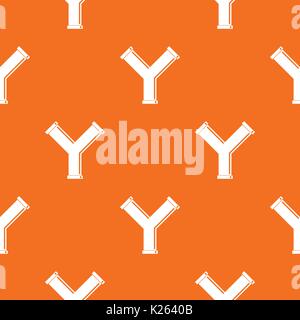 Joint pipe in form Y letter pattern seamless Stock Vector