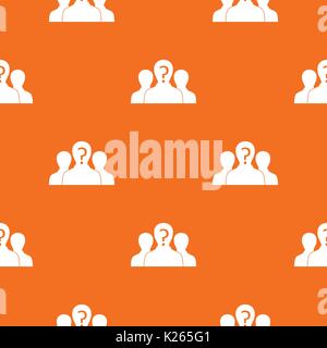 Group of people with unknown personality pattern seamless Stock Vector