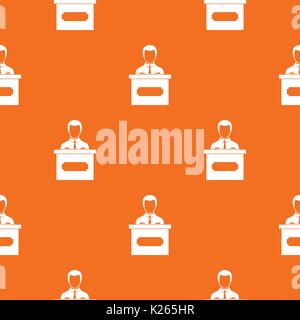 Businessman giving presentation pattern seamless Stock Vector