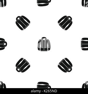 Sweatshirt pattern seamless black Stock Vector