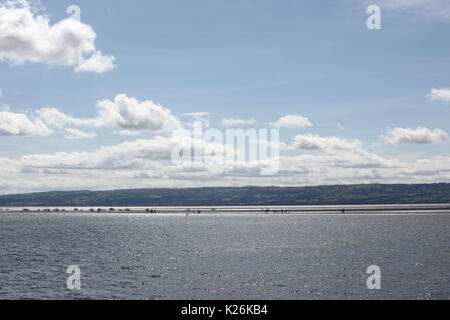 View to Wales from West Kirby Stock Photo