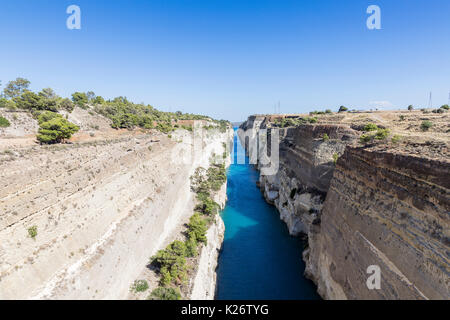 Isthmus of Corinth, Corinth, Greece Stock Photo