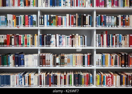 Books, bookshelves, City Library, Interior, Stuttgart, Baden-Württemberg, Germany Stock Photo