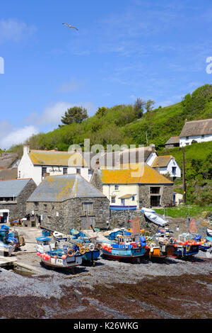 Fishing port, Cadgwith, Lizard Peninsula, Cornwall, England, United Kingdom Stock Photo