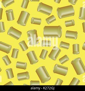 Metal Cans Seamless Pattern Stock Vector