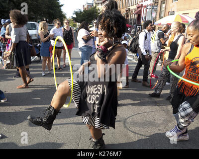 Spike Lee's 9th Annual block party in the Bedford Stuyvesant section of Brooklyn, NY, Aug.26, 2017. Stock Photo