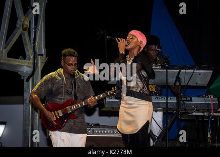 CARIFESTA XIII Closing Ceremony, Kensington Oval, Bridgetown, Barbados, 29th August 2017 Stock Photo