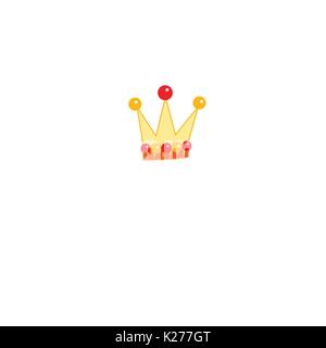 Vector golden crown on white background Stock Vector