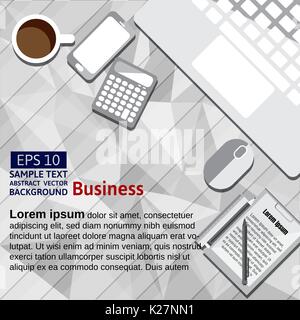 Vector illustration. Flat backgrounds set for Business and Financial Stock Vector