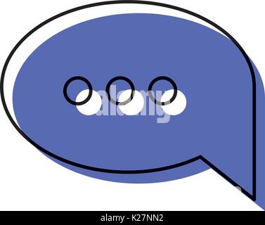 watercolor silhouette of speech bubble with ellipsis symbol Stock Vector
