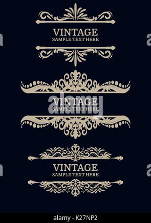 Vector Vintage Decorations Elements Stock Vector