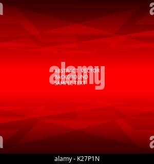 Abstract red geometric polygonal background with copy space. Stock Vector