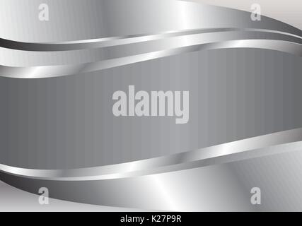 Silver wave abstract vector background Stock Vector