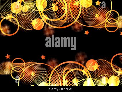 Orange and black abstract vector background Stock Vector